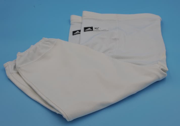 San Jose Sharks used Adidas Solid White Practice Worn Socks XL+