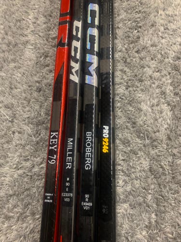 4 Pack - 90/95 Flex LH Pro Stock Hockey Sticks
