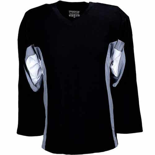 Hockey practice jersey Senior Adult size XL BLACK (with white and silver/gray)