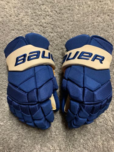 Bauer Supreme 2S Pro Stock Hockey Gloves 14" Blues WC