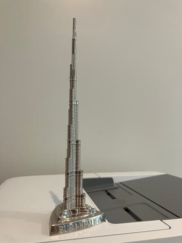 Burj Khalifa mini silver statue