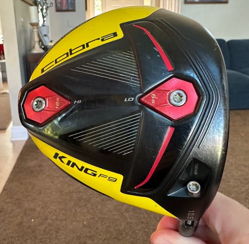 Men's Cobra King F9 Right Handed Driver Stiff Flex 10.5 Loft Graphite Shaft (Used)