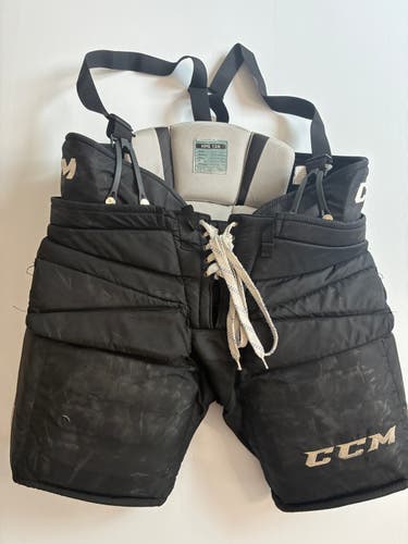 Used Senior XL CCM HPG 12A Hockey Goalie Pants - Black/Maroon