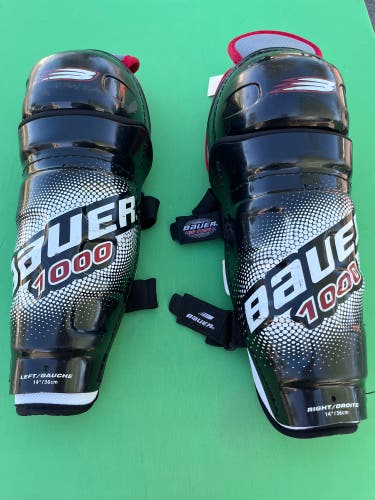 Senior Bauer 1000 Shin Pads 14"
