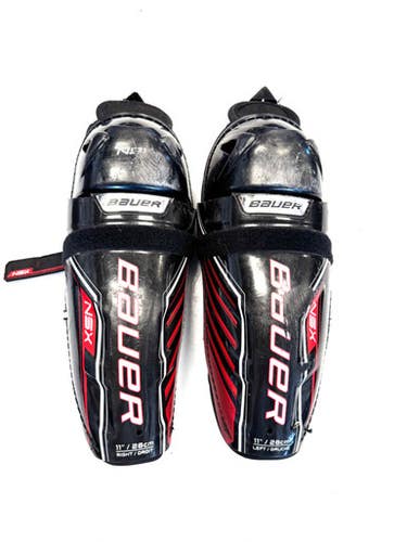Used Bauer Nsx Junior Shin Guards Black 11" 11860-s000310845