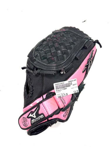 Used Mizuno Finch Rh Throw Fastpitch Gloves Black 11 1 2" 11860-s000310833