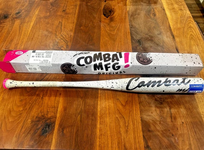 2026 Combat Spec H1 Hybrid BBCOR Certified Bat (- 3) 30 oz 33"…..use..Cream Color