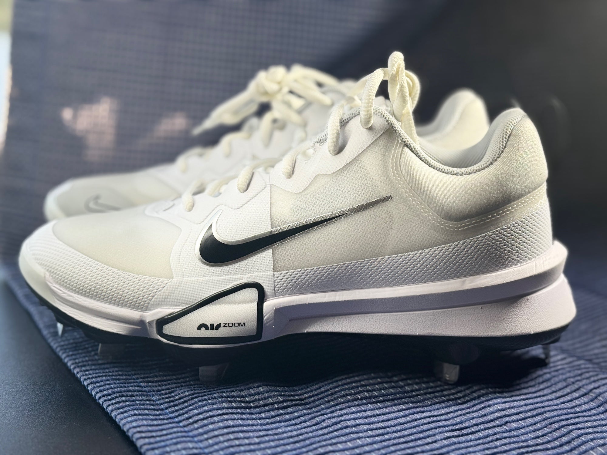 Nike Force Zoom Trout 9 PRO Baseball Cleats Men\'s 13 Size FB2907-102  White NEW‎ Nike Force Zoom Trout 9 Pro Metal FB2907-102 Cleats White  main image 4