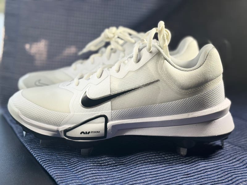 Nike Force Zoom Trout 9 Pro Metal FB2907-102 Cleats White  display picture 1