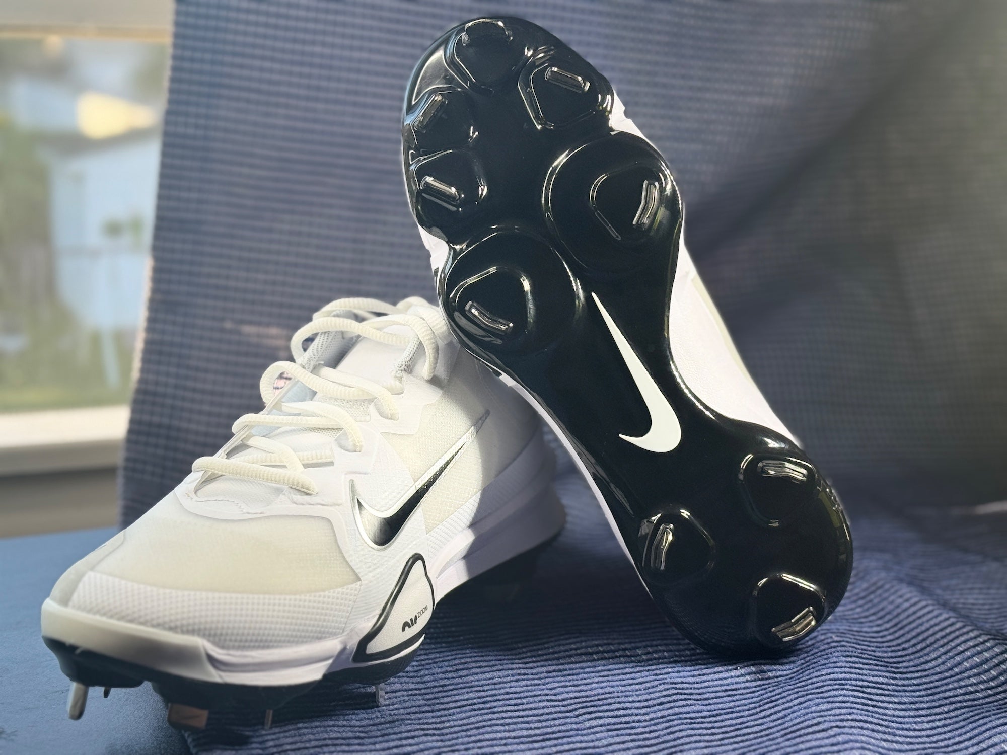 Nike Force Zoom Trout 9 Pro Metal FB2907-102 Cleats White 