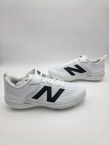New Balance FuelCell 4040 V8 Metal Baseball Cleats White/Black Size 16 W 2E (New)