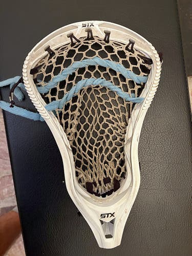 STX Hammer Lacrosse Head - White - Strung Defense