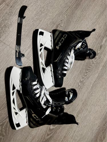 Black 2024 CCM Tacks XF Pro Hockey Skates 7.5 Tapered (Used)