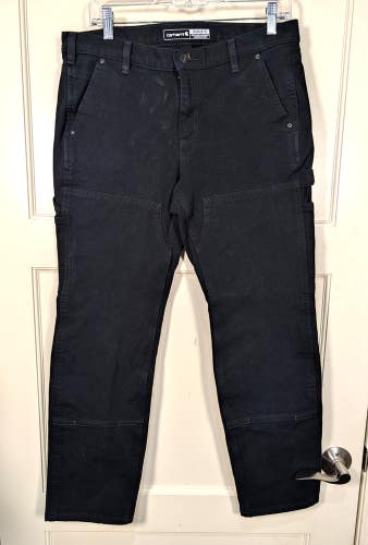 Carhartt Double Knee Work Pants Womens Size 12 Black Western 104296 BLK