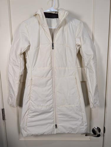 Arcteryx Women's Size: XS Ivory Insulated Hooded Long Parka Coat Winter Jacket