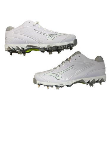 Used Mizuno Metal Cleats Bb Sb Cleats White Senior 10 11873-s000242338