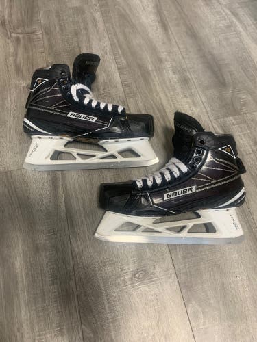 Bauer Supreme 1S Pro Hockey Goalie Skates Wide Width Pro Stock 9.5 (Used)