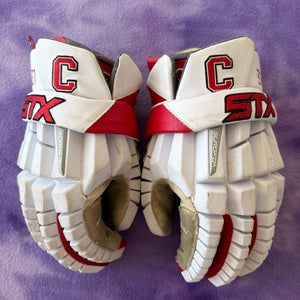 Cornell STX RZR Gloves - All White w/ Little Red #31