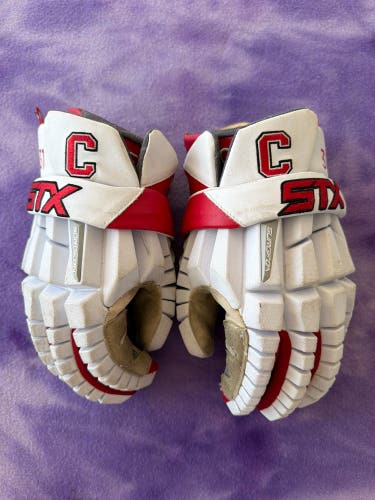 Cornell STX RZR Gloves - All White w/ Little Red #31