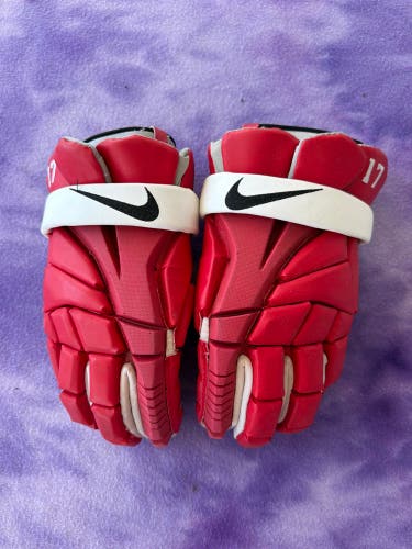 Cornell Nike Vapor Elite Gloves #17 - Red/White