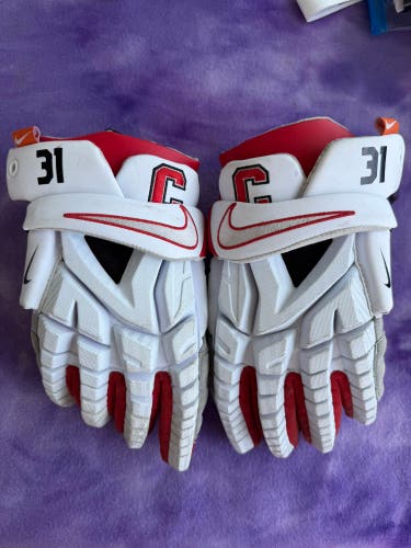 Cornell OG Vapor Elite Gloves - White w/ Red