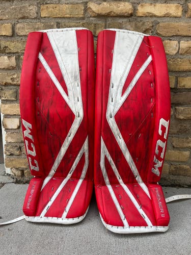 34" CCM Premier II Pro Goalie Leg Pads (Used)