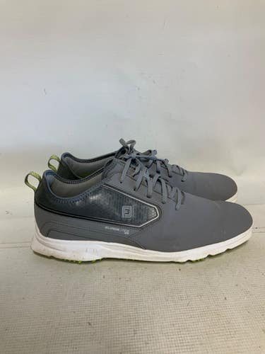 Used Foot Joy Mens Golf Shoes Grey Senior 14 11823-s000040165