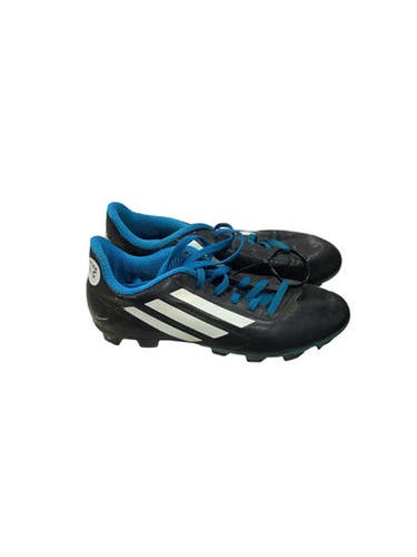 Used Adidas Soccer Cleats Blk Blue Soccer Cleats Black Junior 04.5 11347-s000271120