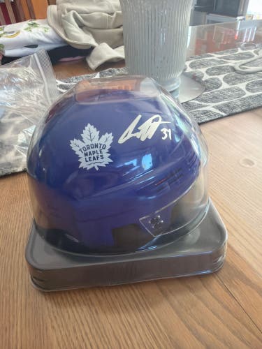 100% authentic autographed Auston Matthews mini helmet