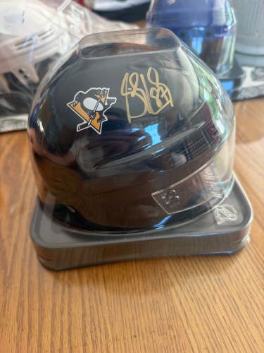 100% authentic autographed Sydney Crosby mini helmet