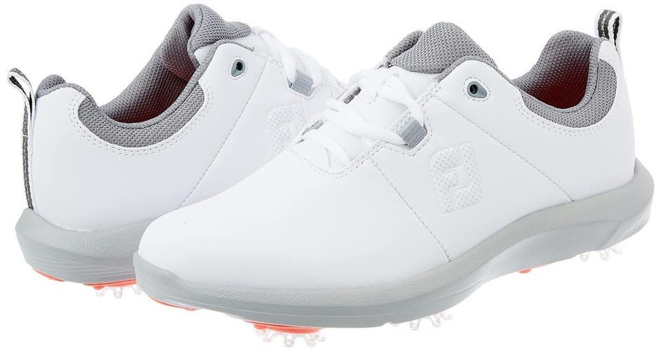 Footjoy Ecomfort 98640 Sneakers Women's US 6M White Spikes Golf Shoes HAM646