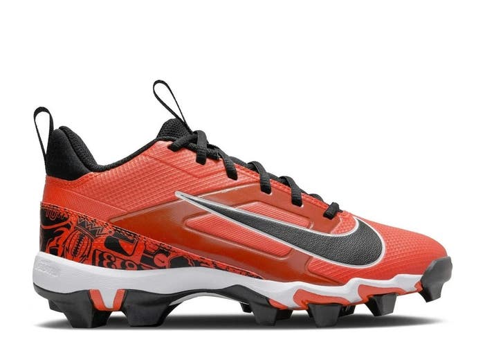 Nike Alpha Menace 4 Shark FQ4018-600 Youth 5.5Y Red Black Football Cleats HAM566