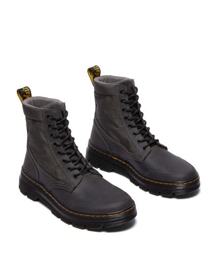 Dr. Martens Combs Jungle R32107029 Unisex US M8/W9 Gunmetal Ankle Boots HAM703