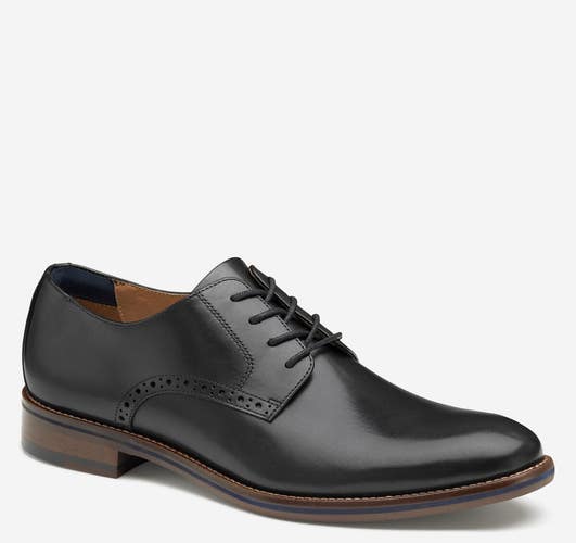 Johnston & Murphy Conard 2.0 Oxford Men's 12 W Black Plain Toe Dess Shoes HAM680