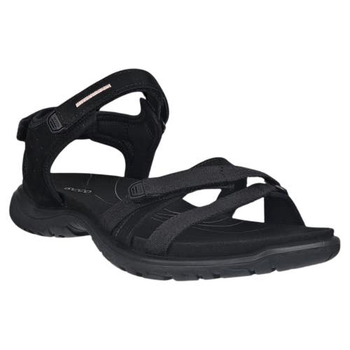 ECCO Offroad Roam 85330351052 Sandals Women's 8.5 Black Adjustable Strap HAM683