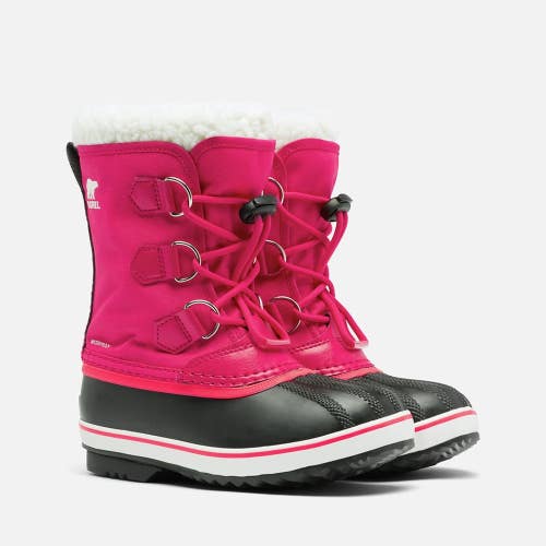 Sorel Yoot Pac NY1962-600 Kids 7 Pink Sherpa Lined Waterproof Snow Boots HAM659