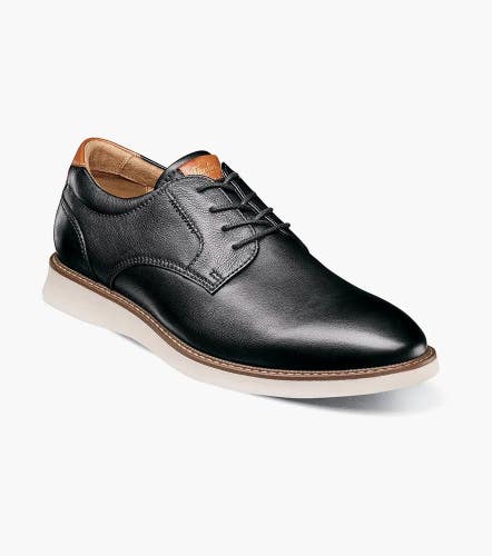 Florsheim Launch 14440-009 Oxford Men's 8.5W Black Plain Toe Dress Shoes HAM599