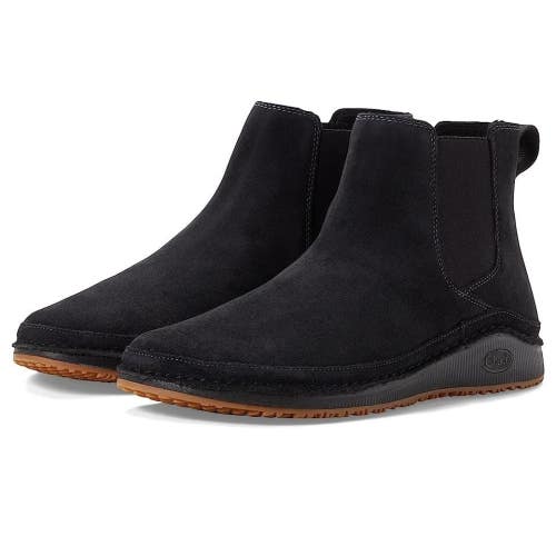 Chaco Paonia JCH109576 Boots Women's US 7 B Black Suede Round Toe Chelsea HAM667