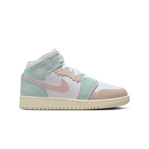 Nike Air Jordan 1 SE Mid DZ5361-100 Kids 7Y Multi Suede Lifestyle Shoes HTAT1317