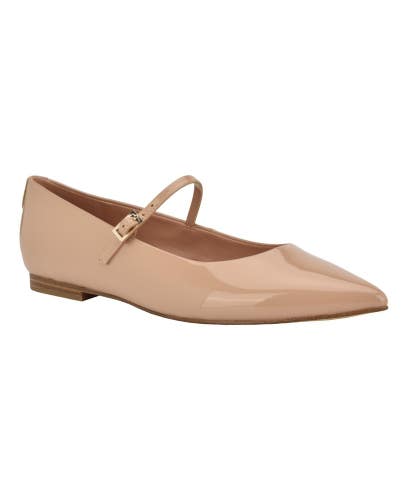Calvin Klein Kamryn Flat Womens US 10 M Pink Patent Leather Pointed Toe HTAT1333