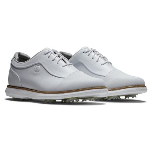 FootJoy Traditions 97910 Sneakers Women's 11 M White Cap Toe Golf Shoes HTAT1289