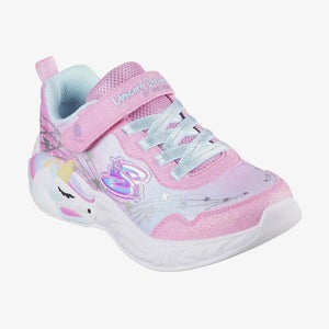 Skechers Unicorn Dreams - Wishful Magic Girls US 4 Pink Casual Shoes HTAT1341