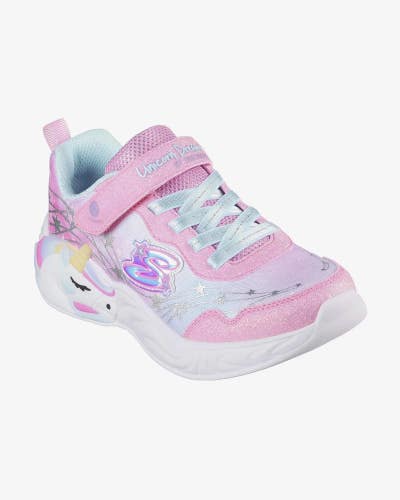 Skechers Unicorn Dreams - Wishful Magic Girls US 4 Pink Casual Shoes HTAT1341