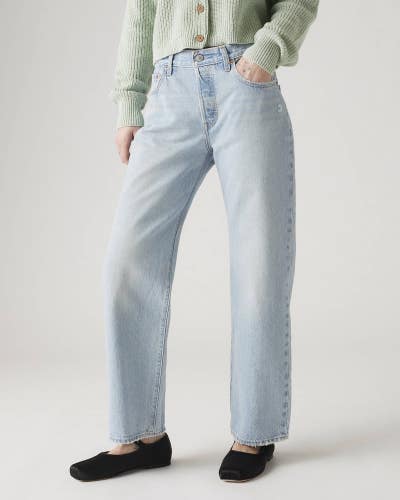 Levi's 501 Jeans Womens 31X27 By Your Side Cotton Denim Mid Rise Zip Fly JAX1677