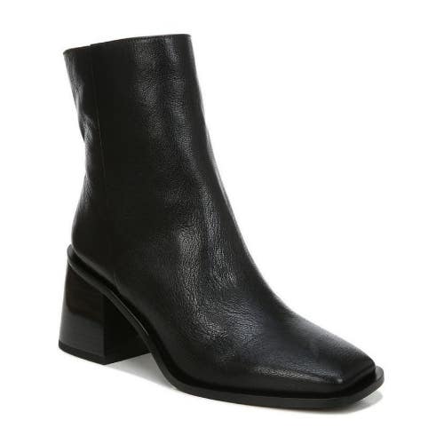 Sam Edelman Winnie Boots Women's 8.5 Black Leather Square Toe Bootie LION1081