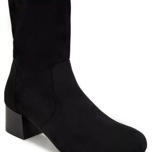 Kenneth Cole Reaction Road Stretch Boots Women's 5M Black Suede Bootie LION1078