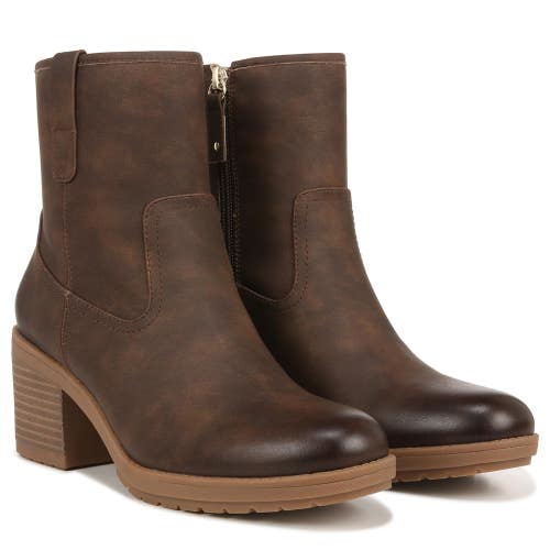 Dr. Scholl's Pearl Boots Women's US 8 Brown Faux Leather Ankle Bootie LION1076