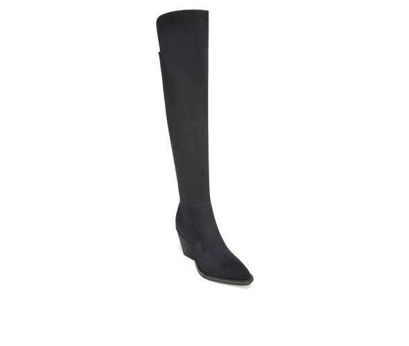 Zodiac Ronson H8088F1001 Boots Women's 7.5 Black Side Zip Over the Knee LION1088