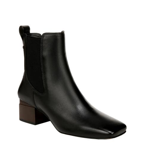 Franco Sarto Waxton H7349L2001 Boot Womens Black Leather Chelsea Bootie LION1054