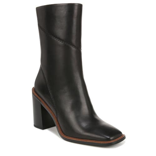 Franco Sarto Stevie H2679L1001 Boots Women's 5M Black Leather Bootie LION1085